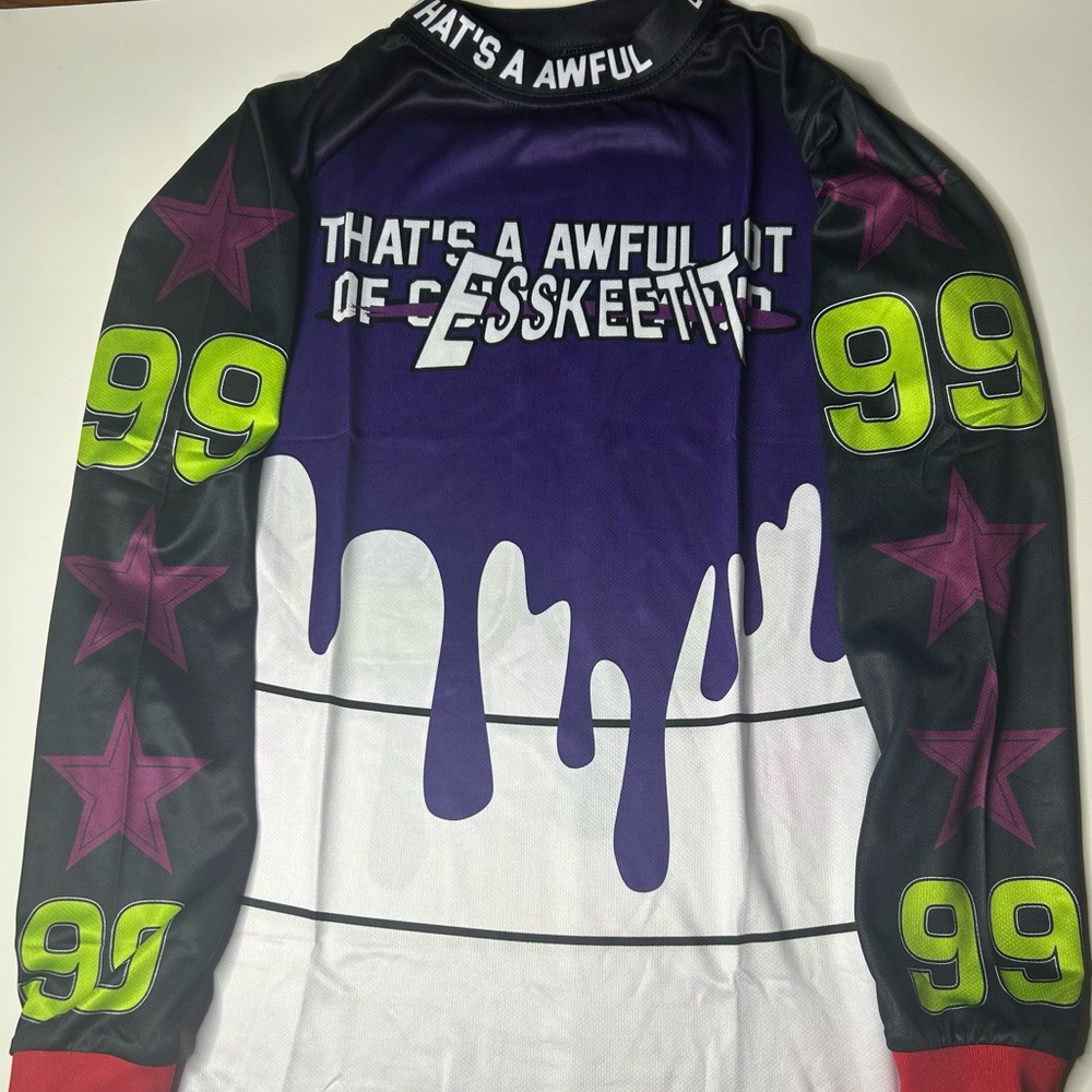 Thats A Awful Lot Of Cough Syrup Men's Sz S Moto Style Jersey Shirt Desto Dubb